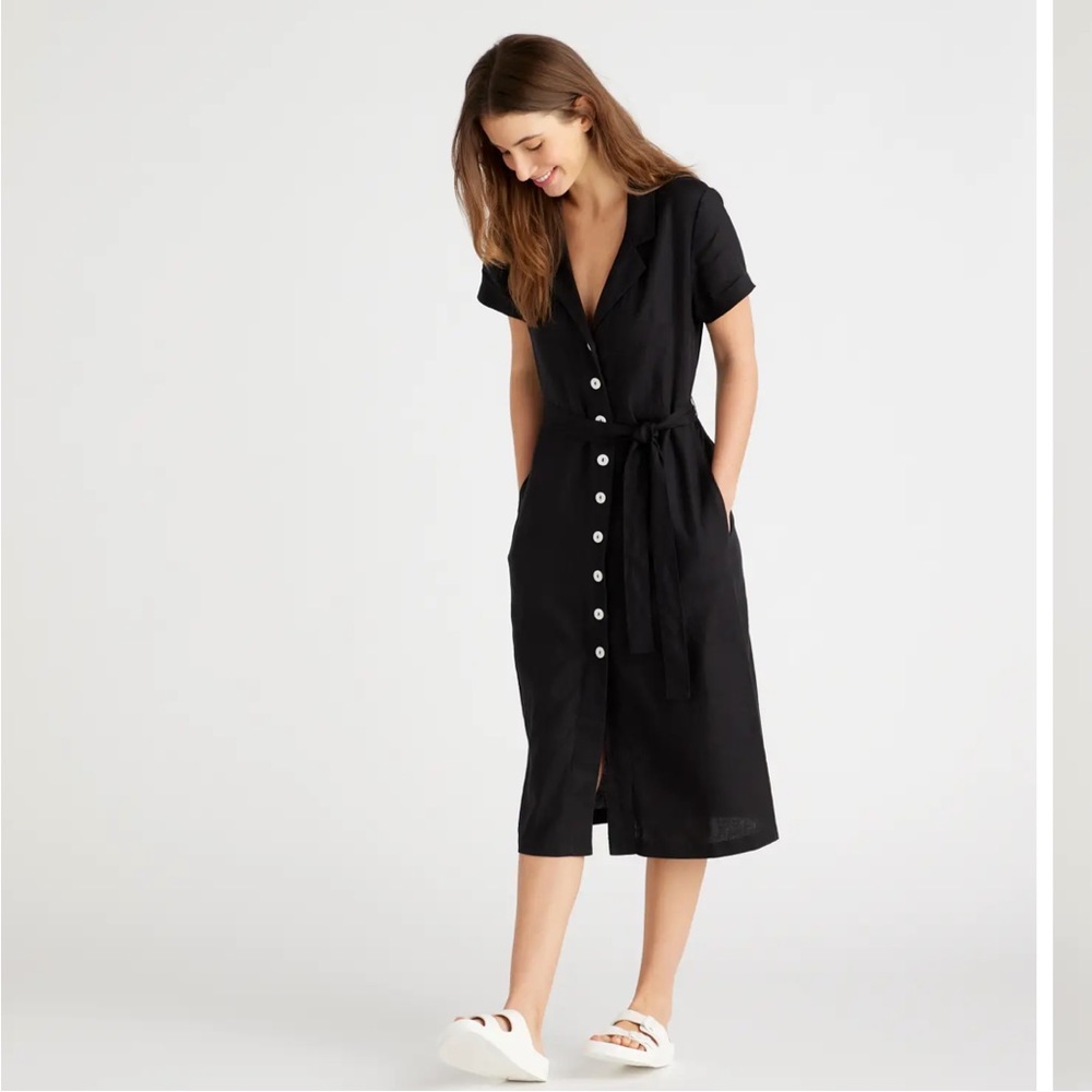 100% linen Quince dress w/ pockets